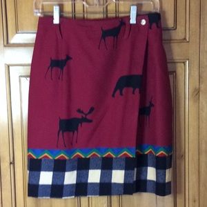 FINAL SALE PRICE Beeches Rustic Cabin Wrap Skirt in Sz 8